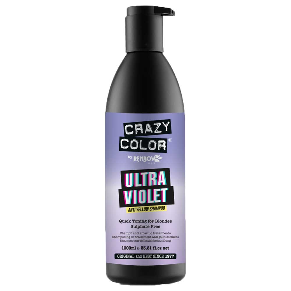 Crazy Color - Ultra violet / Ultra blonde 1L Shampooing argent - Violet